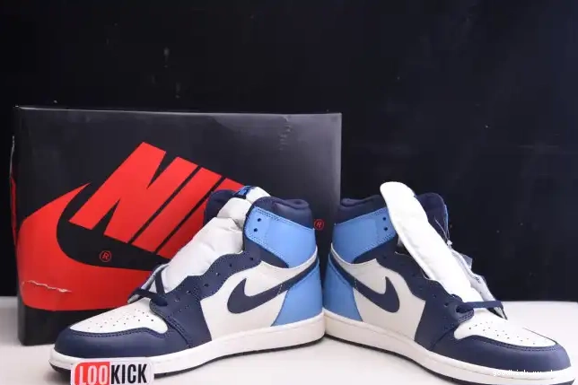 1 Retro OG Obsidian Jordan 555088-140 Air High 0503